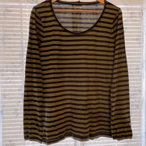 3️⃣ for $15‼️ Navy & Army Green Striped Tee